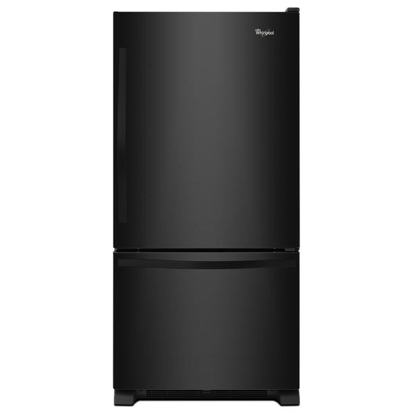 Whirlpool 18.7-cu ft Standard-Depth Bottom-Freezer Refrigerator with Ice Maker ( Black ) ENERGY STAR Certified