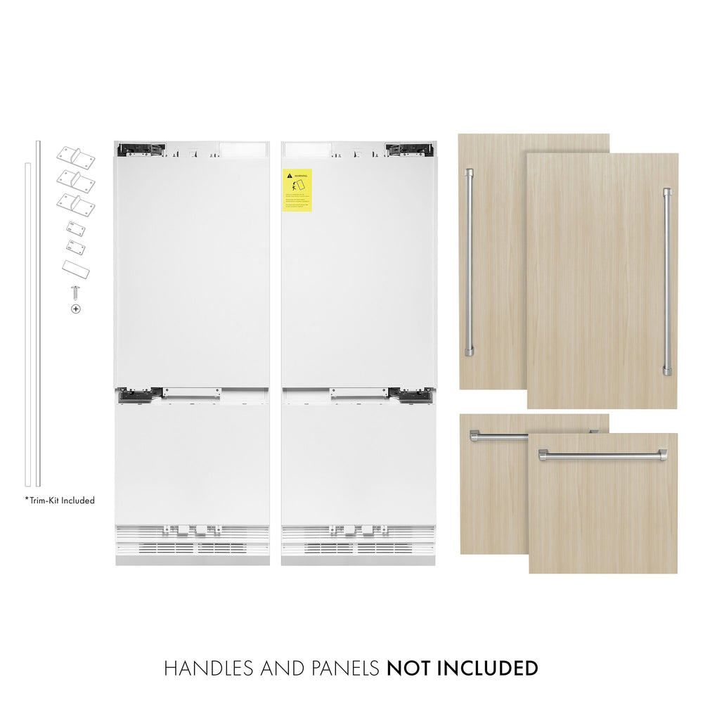 ZLINE KITCHEN & BATH Counter-Depth Autograph Edition 32.2-cu ft Built-In French Door Refrigerator with Ice Maker with Water Dispenser Custom Panel Ready ) ENERGY STAR Certified