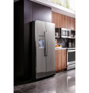 GE Profile 25.3-cu ft Side-by-Side Refrigerator with Ice Maker ,Water and Ice Dispenser ( Stainless Steel ) ENERGY STAR Certified