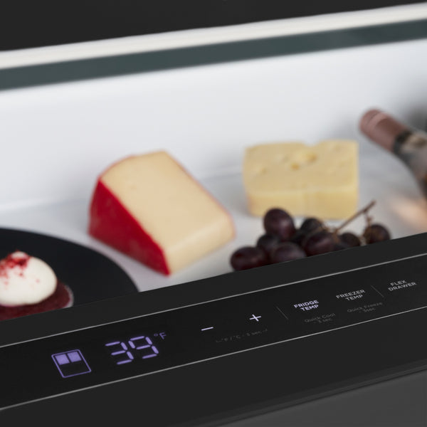 ZLINE KITCHEN & BATH Counter-Depth 21.6-cu ft 4 -Door French Door Refrigerator with Ice Maker with Water Dispenser ( Fingerprint Resistant Black Stainless Steel ) ENERGY STAR Certified