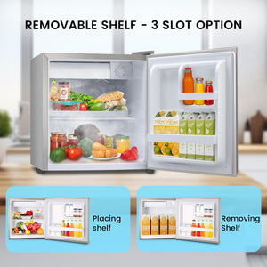 COWSAR 1.4-cu ft Mini Fridge with Freezer ( Gray ) Garage Ready