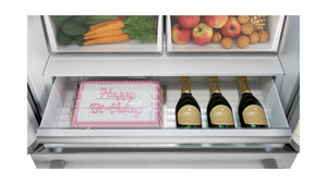 Sharp Counter-Depth 22.5-cu ft 4 -Door French Door Refrigerator with Ice Maker ( Stainless steel ) ENERGY STAR Certified