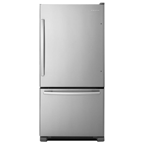 Amana 22.1-cu ft Bottom-Freezer Refrigerator (Stainless Steel)