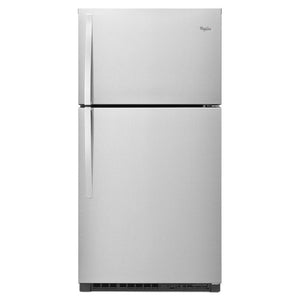 Whirlpool 21.3-cu ft Top-Freezer Refrigerator ( Monochromatic Stainless Steel ) ENERGY STAR Certified