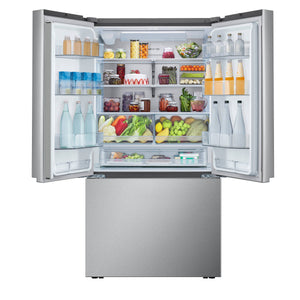 LG Standard-Depth 31.7-cu ft 3 -Door Smart Compatible French Door Refrigerator with Ice Maker with Water Dispenser ( PrintProof Stainless Steel ) ENERGY STAR Certified