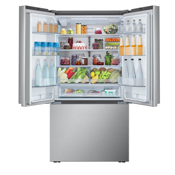 LG Standard-Depth 31.7-cu ft 3 -Door Smart Compatible French Door Refrigerator with Ice Maker with Water Dispenser ( PrintProof Stainless Steel ) ENERGY STAR Certified