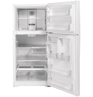 GE Garage-ready 21.9-cu ft Top-Freezer Refrigerator ( White ) Garage Ready