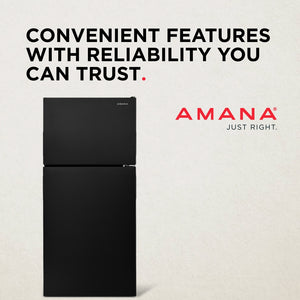 Amana 18.2-cu ft Top-Freezer Refrigerator ( Black )