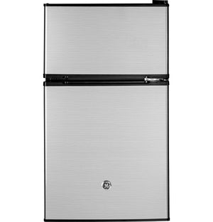 GE 3.1-cu ft Mini Fridge with Freezer ( CleanSteel ) ENERGY STAR