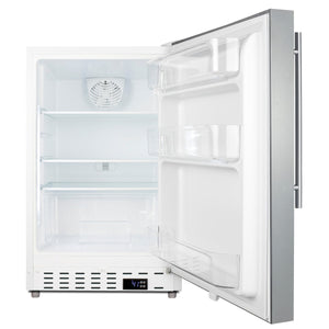 Summit Appliance 3.53-cu ft Built-In Mini Fridge ( Stainless steel door and white cabinet )