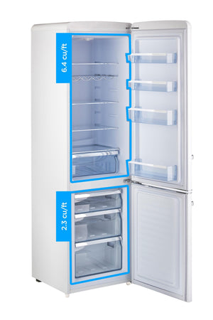 UNIQUE Off-Grid 10.0-cu ft Counter-Depth Bottom-Freezer Refrigerator Marshmallow white )