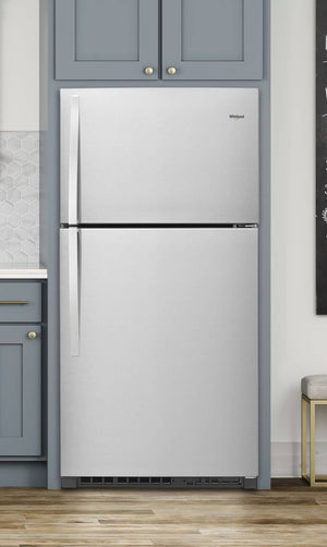 Whirlpool 21.3-cu ft Top-Freezer Refrigerator ( Fingerprint Resistant Stainless Steel ) ENERGY STAR Certified