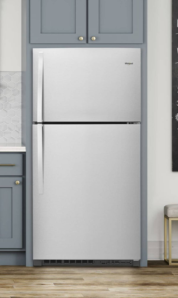 Whirlpool 21.3-cu ft Top-Freezer Refrigerator ( Fingerprint Resistant Stainless Steel ) ENERGY STAR Certified