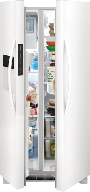 Frigidaire 22.3-cu ft Side-by-Side Refrigerator with Ice Maker ,Water and Ice Dispenser ( White ) ENERGY STAR Certified