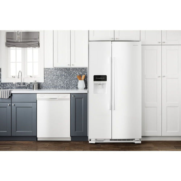 Amana 21.4-cu ft Side-by-Side Refrigerator with Ice Maker ,Water and Ice Dispenser ( White )