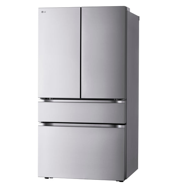 LG Counter-Depth 25.5-cu ft 4 -Door Smart Compatible French Door Refrigerator with Ice Maker with Water Dispenser ( PrintProof Stainless Steel ) ENERGY STAR Certified