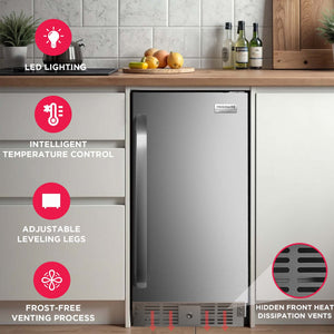 Frigidaire 2.9-cu ft Mini Fridge with Freezer ( Stainless steel )