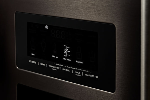 KitchenAid Standard-Depth 27-cu ft 3 -Door French Door Refrigerator with Water and Ice Dispenser ( Black ) ENERGY STAR Certified