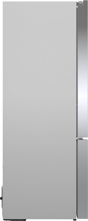Bosch Counter-Depth 22-cu ft 3 -Door Smart Compatible French Door Refrigerator with Ice Maker with Ice Dispenser ( Stainless Steel ) ENERGY STAR Certified