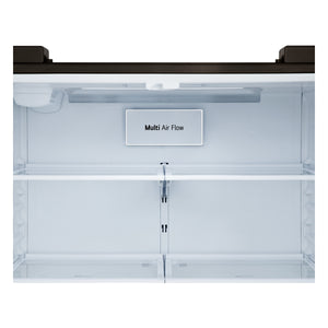 LG Standard-Depth 24.5-cu ft 3 -Door Smart Compatible French Door Refrigerator with Dual Ice Maker with Water and Ice Dispenser ( PrintProof Black Stainless Steel ) ENERGY STAR Certified