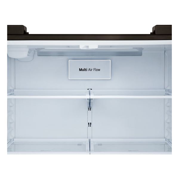 LG Standard-Depth 24.5-cu ft 3 -Door Smart Compatible French Door Refrigerator with Dual Ice Maker with Water and Ice Dispenser ( PrintProof Black Stainless Steel ) ENERGY STAR Certified