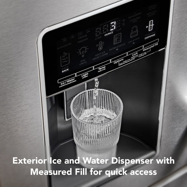 KitchenAid Standard-Depth 26.2-cu ft 4 -Door French Door Refrigerator with Ice Maker with Water and Ice Dispenser ( PrintShield Stainless )