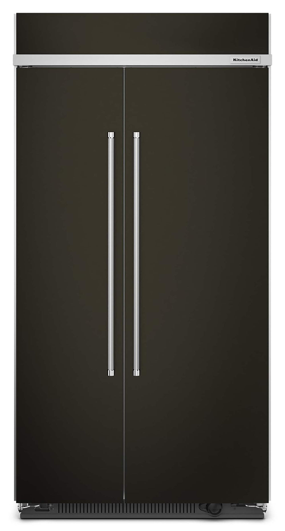 KitchenAid 25.5-cu ft Counter-Depth Side-by-Side Refrigerator Built-In ( Black Stainless Steel with PrintShield Finish )