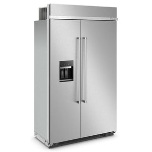 KitchenAid 29.4-cu ft Counter-Depth Side-by-Side Refrigerator Built-In with Ice Maker ,Water and Ice Dispenser ( Stainless Steel with PrintShield Finish ) ENERGY STAR Certified