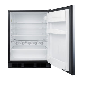 Summit Appliance 5.5-cu ft Built-In Mini Fridge ( Stainless steel door and black cabinet )