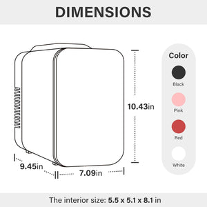 Mondawe 0.14-cu ft Mini Fridge ( Pink )