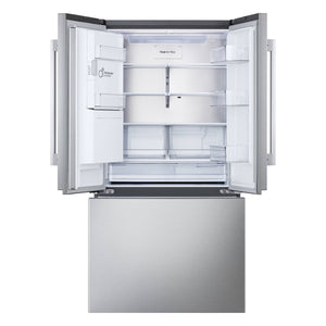 LG Counter-Depth Zero Clearance 23.7-cu ft 3 -Door Smart Compatible French Door Refrigerator with Dual Ice Maker with Water and Ice Dispenser ( PrintProof Stainless Steel ) ENERGY STAR Certified