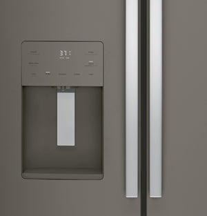 GE Standard-Depth 25.6-cu ft 3 -Door French Door Refrigerator with Ice Maker with Water and Ice Dispenser ( Slate ) ENERGY STAR Certified