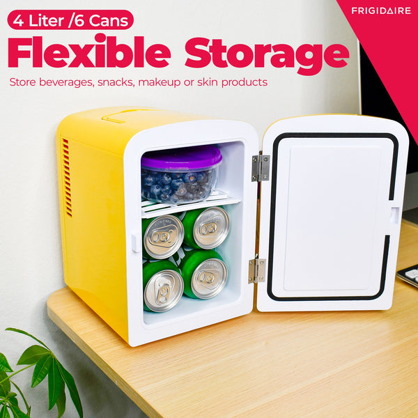 Frigidaire Built-in Bluetooth Speaker 0.3-cu ft Mini Fridge ( Yellow ) Garage Ready