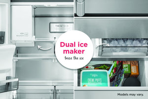 Frigidaire Gallery Standard-Depth 27.8-cu ft 3 -Door French Door Refrigerator with Dual Ice Maker with Water and Ice Dispenser ( Fingerprint Resistant Stainless Steel ) ENERGY STAR Certified