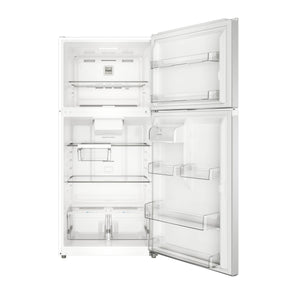 Midea Fingerprint Resistant 20.5-cu ft Top-Freezer Refrigerator ( White ) Garage Ready ENERGY STAR Certified