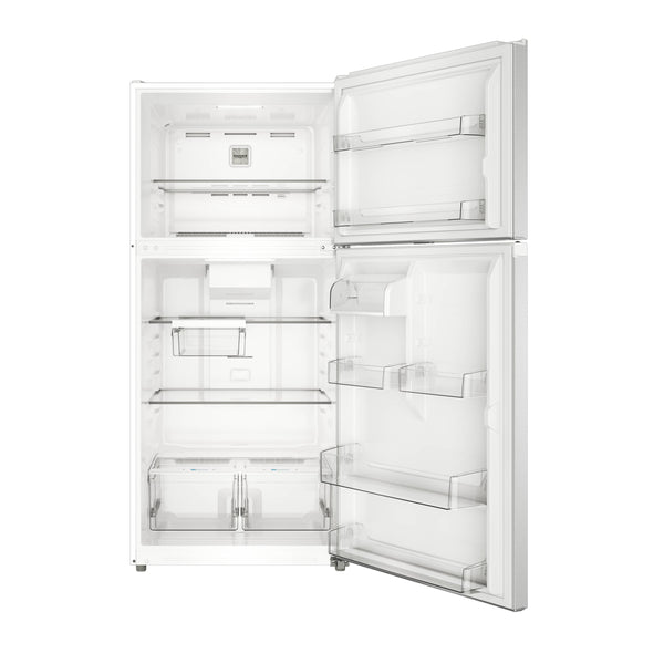 Midea Fingerprint Resistant 20.5-cu ft Top-Freezer Refrigerator ( White ) Garage Ready ENERGY STAR Certified