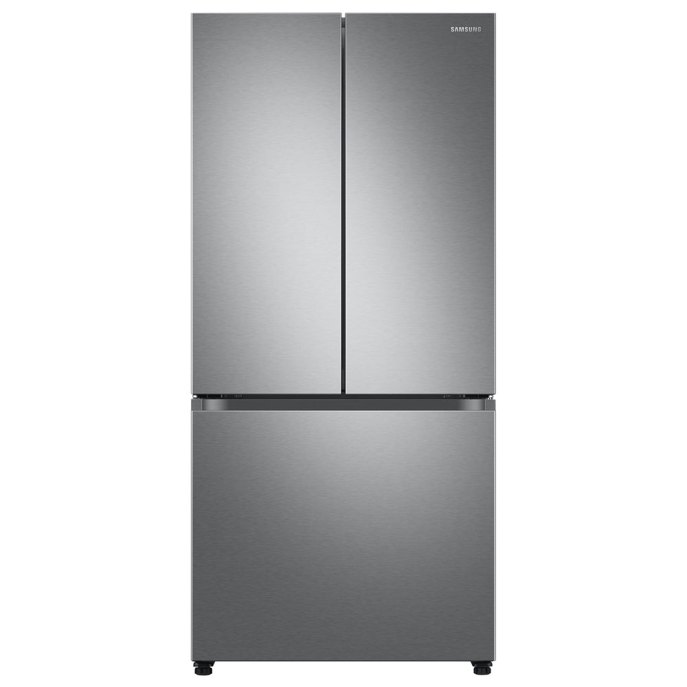 Samsung Standard-Depth Inner Beverage Center 24.5-cu ft 3 -Door Smart Compatible French Door Refrigerator with Dual Ice Maker with Water Dispenser ( Fingerprint Resistant Stainless Steel ) ENERGY STAR Certified