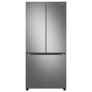 Samsung Standard-Depth Inner Beverage Center 24.5-cu ft 3 -Door Smart Compatible French Door Refrigerator with Dual Ice Maker with Water Dispenser ( Fingerprint Resistant Stainless Steel ) ENERGY STAR Certified