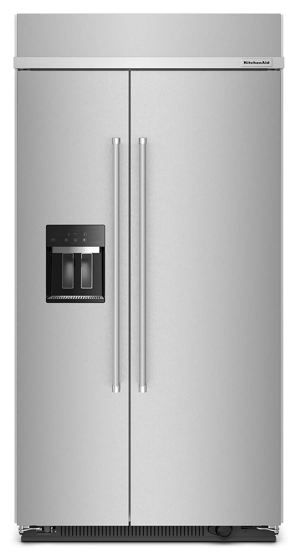 KitchenAid 29.4-cu ft Counter-Depth Side-by-Side Refrigerator Built-In ,Water and Ice Dispenser ( Stainless Steel )