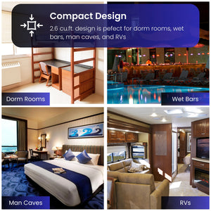 ConServ 2.6-cu ft Mini Fridge ( Stainless Steel ) Garage Ready