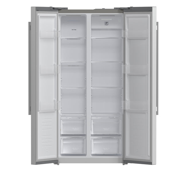 FORNO Salerno 15.6-cu ft Counter-Depth Side-by-Side Refrigerator Built-In ( Stainless steel )