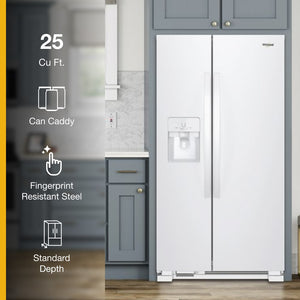 Whirlpool 24.5-cu ft Side-by-Side Refrigerator with Ice Maker ,Water and Ice Dispenser ( White )