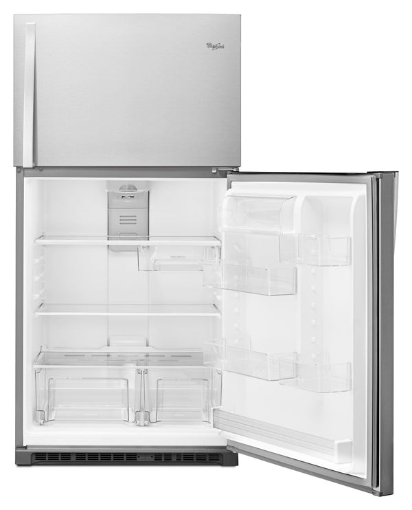 Whirlpool 21.3-cu ft Top-Freezer Refrigerator ( Monochromatic Stainless Steel )