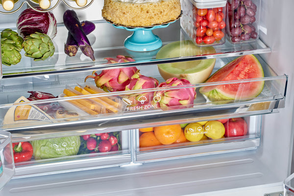 UNIQUE Classic Retro Counter-Depth 21.4-cu ft 3 -Door French Door Refrigerator with Ice Maker with Ice Dispenser ( Summer Mint Green ) ENERGY STAR Certified