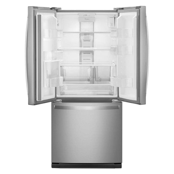 Whirlpool Standard-Depth 19.7-cu ft 3 -Door French Door Refrigerator with Ice Maker with Water Dispenser ( Fingerprint Resistant Stainless Steel )