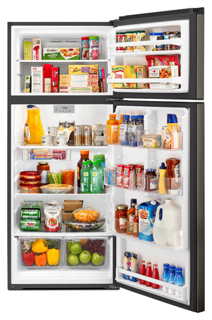 Whirlpool 17.6-cu ft Top-Freezer Refrigerator ( Black Stainless )