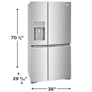 Frigidaire Gallery Counter-Depth 21.5-cu ft 4 -Door French Door Refrigerator with Ice Maker with Water and Ice Dispenser ( Fingerprint Resistant Stainless Steel ) ENERGY STAR Certified