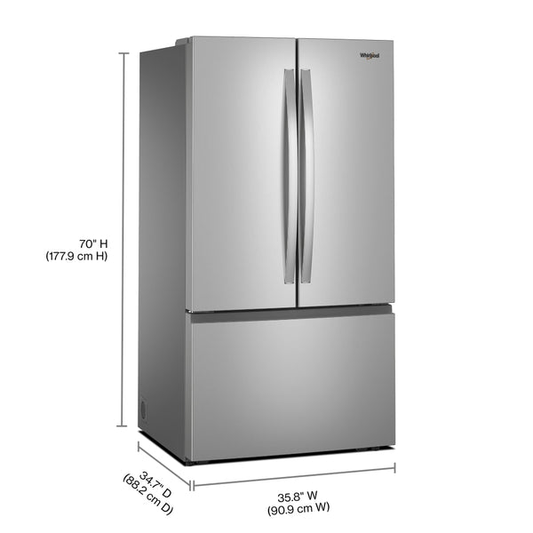 Whirlpool 30.53-cu ft French Door Refrigerator with Ice Maker (Fingerprint Resistant Stainless Finish) ENERGY STAR