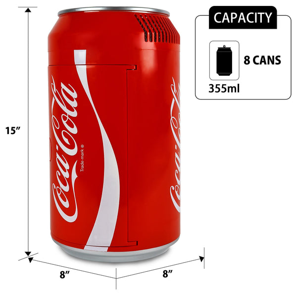 Coca-Cola 8 Can Portable 5.4L Personal Cooler 0.19-cu ft ( Red, White, Silver )