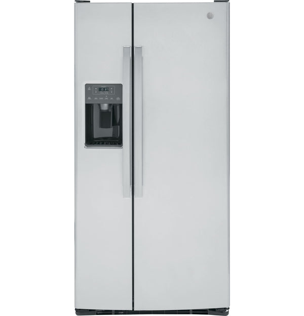 GE 23-cu ft Side-by-Side Refrigerator with Ice Maker ,Water and Ice Dispenser ( Stainless Steel ) ENERGY STAR Certified